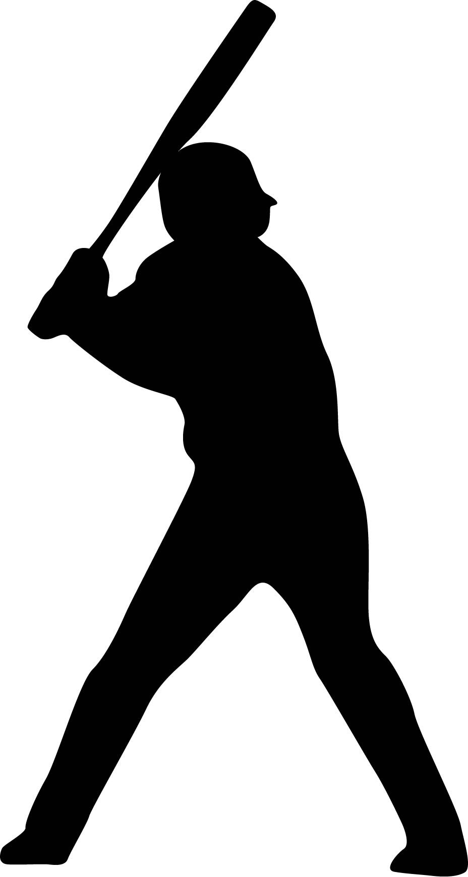 Detail Baseball Player Silhouette Clipart Nomer 7