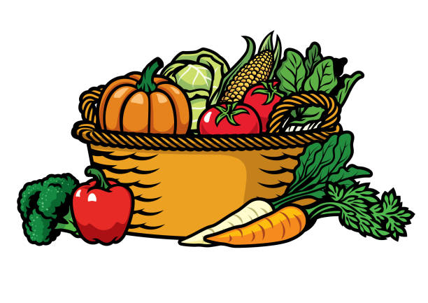 Basket Of Vegetables Clipart - KibrisPDR