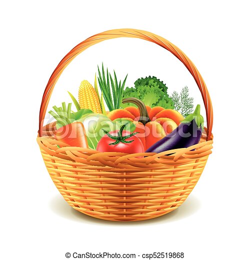 Detail Basket Of Vegetables Clipart Nomer 23