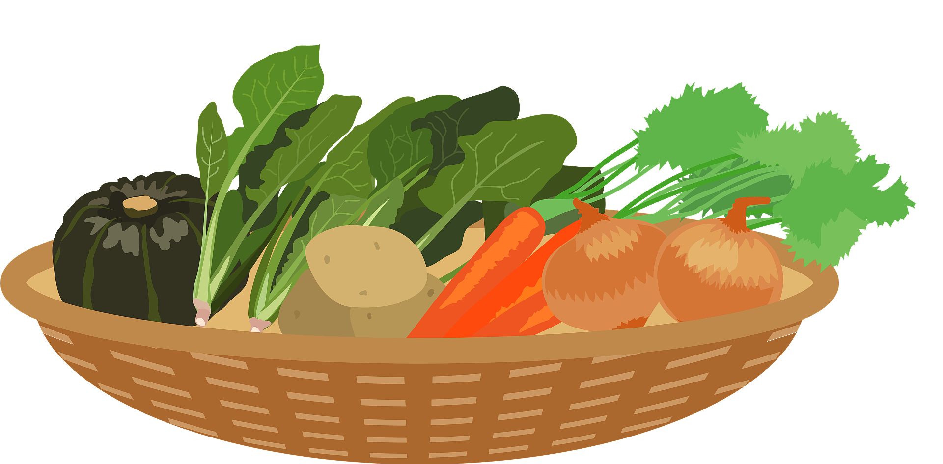 Detail Basket Of Vegetables Clipart Nomer 26