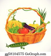 Detail Basket Of Vegetables Clipart Nomer 32