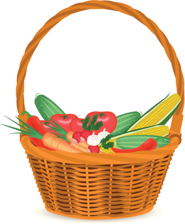 Detail Basket Of Vegetables Clipart Nomer 35