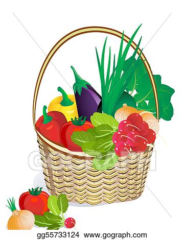 Detail Basket Of Vegetables Clipart Nomer 36