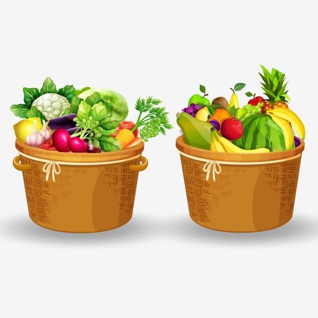 Detail Basket Of Vegetables Clipart Nomer 40