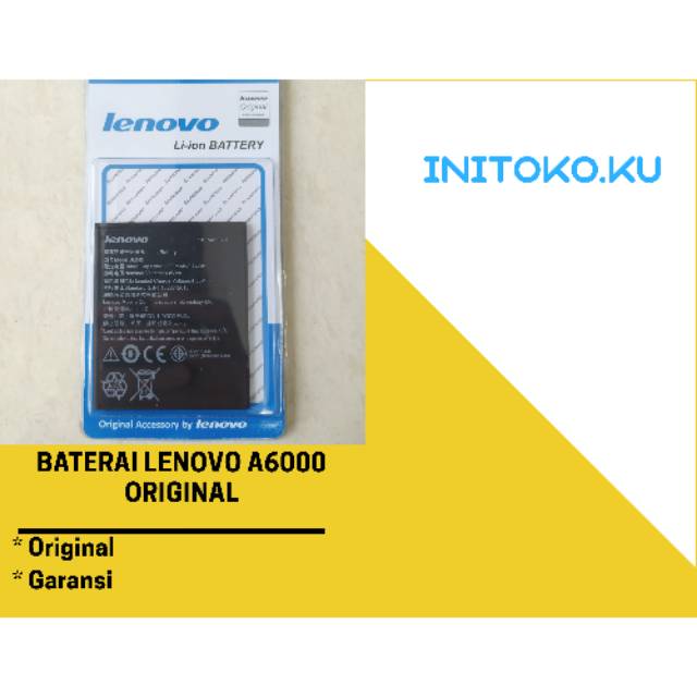 Detail Baterai Lenovo A6000 Nomer 57