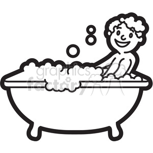 Detail Bath Black And White Clipart Nomer 3