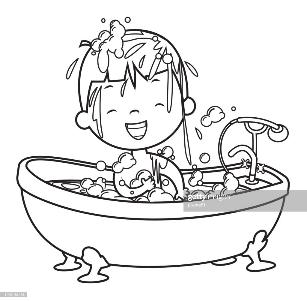 Detail Bath Black And White Clipart Nomer 20