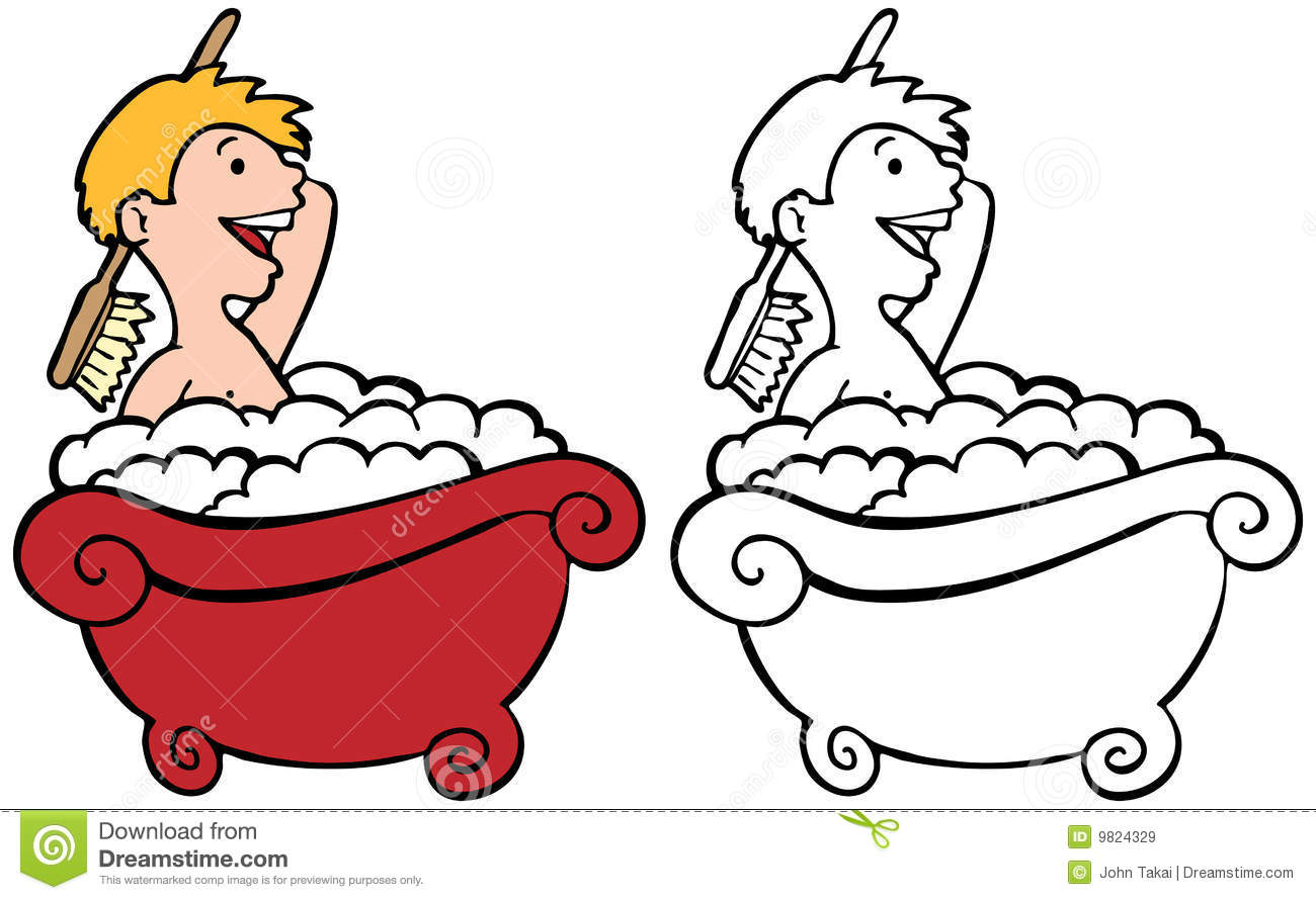 Detail Bath Black And White Clipart Nomer 29