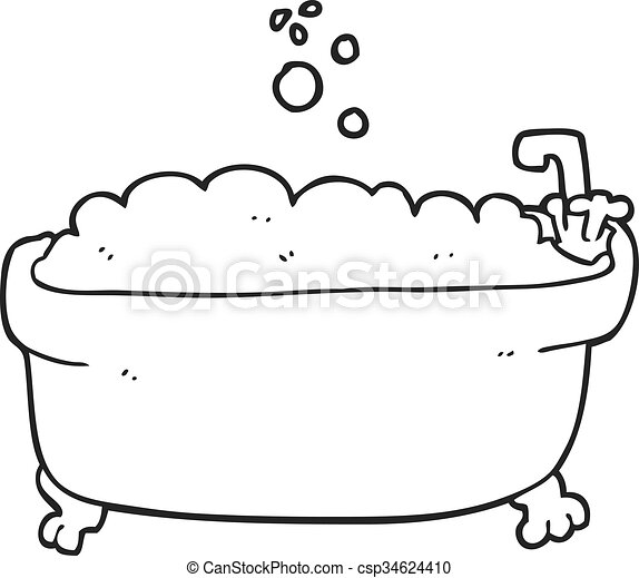 Detail Bath Black And White Clipart Nomer 4