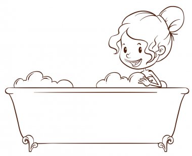 Detail Bath Black And White Clipart Nomer 41