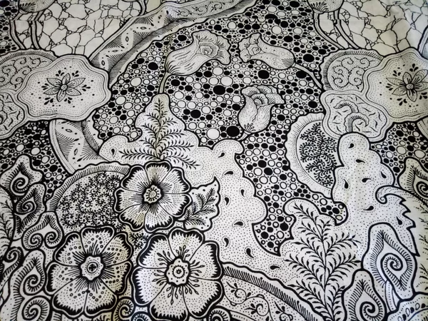 Detail Batik Abstrak Hitam Putih Nomer 11