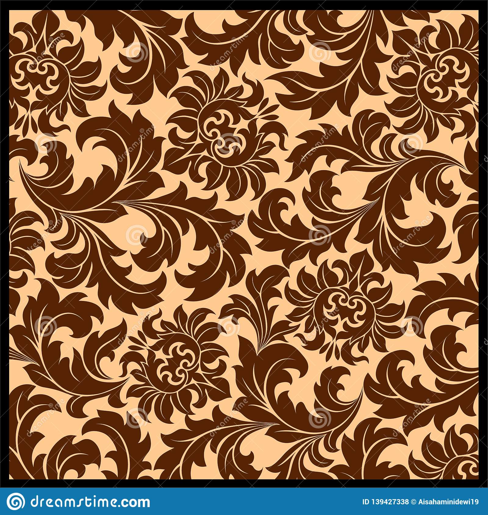Detail Batik Background Vector Nomer 23