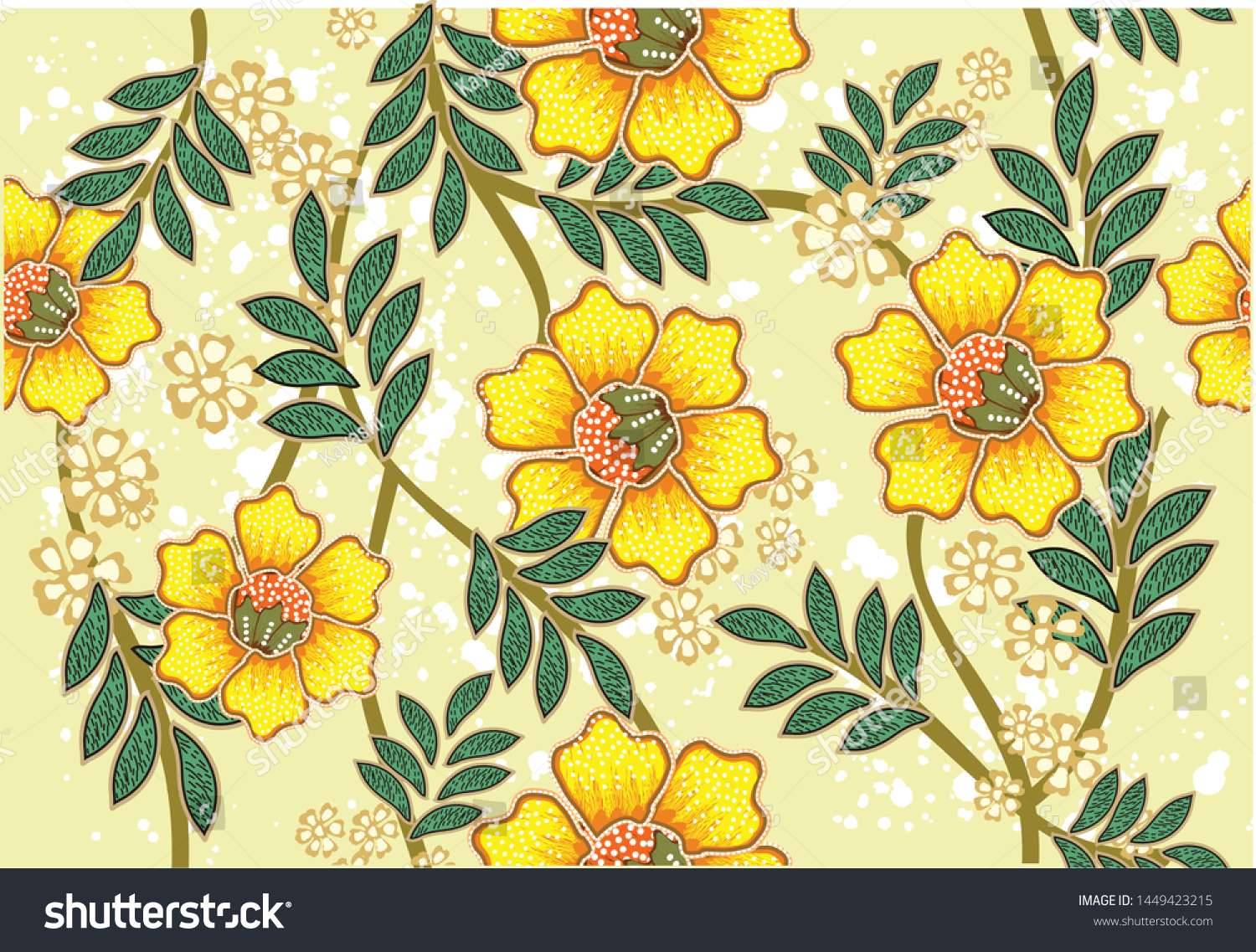 Detail Batik Flora Simple Nomer 4