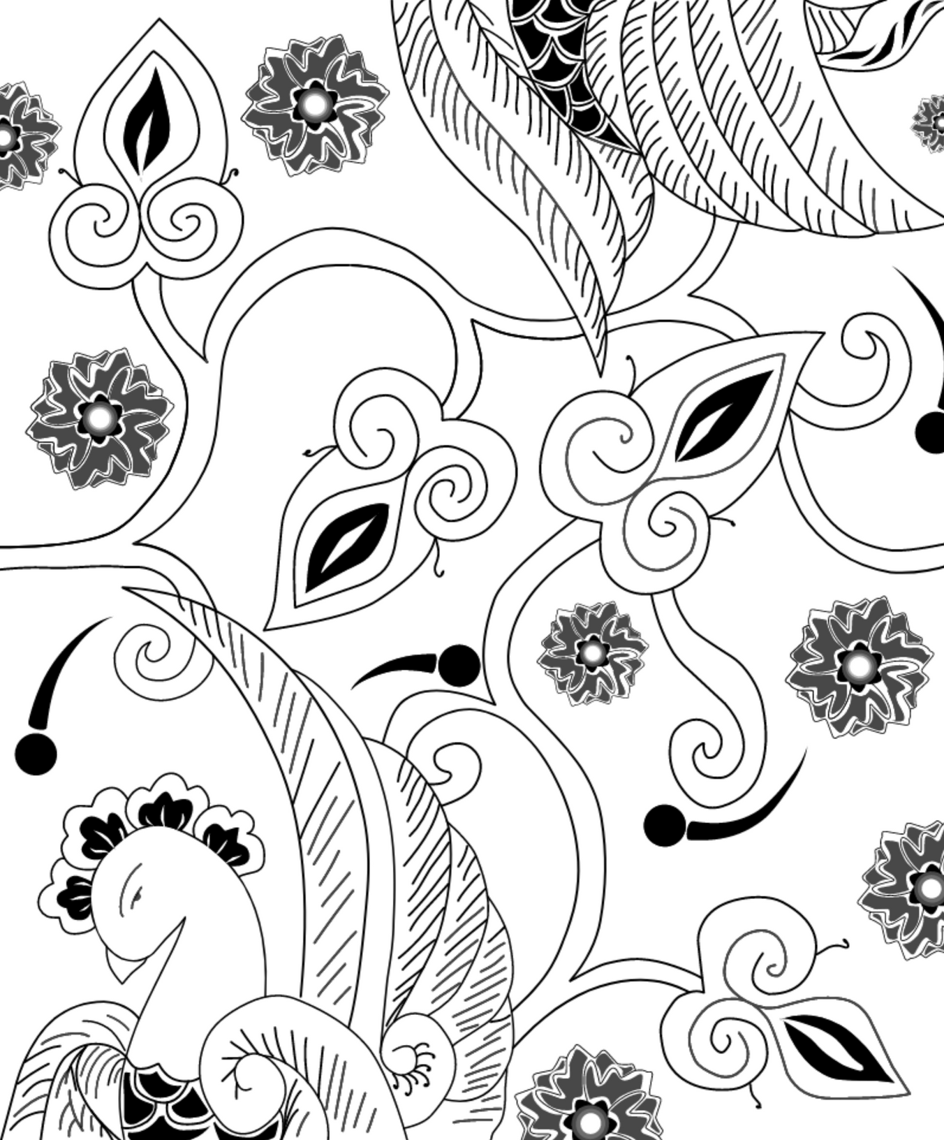 Detail Batik Flora Simple Nomer 39