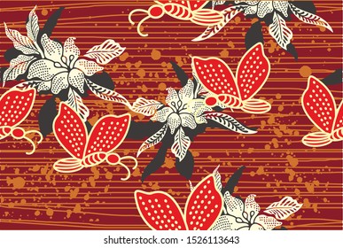 Detail Batik Flora Simple Nomer 47