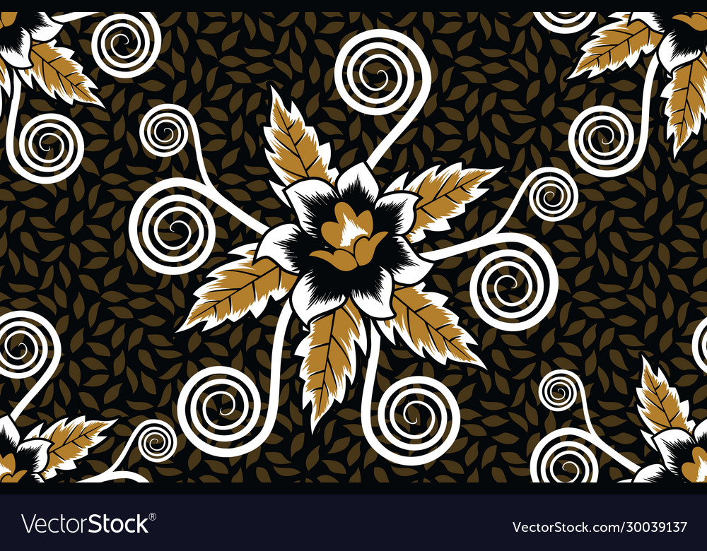 Detail Batik Flower Vector Nomer 15