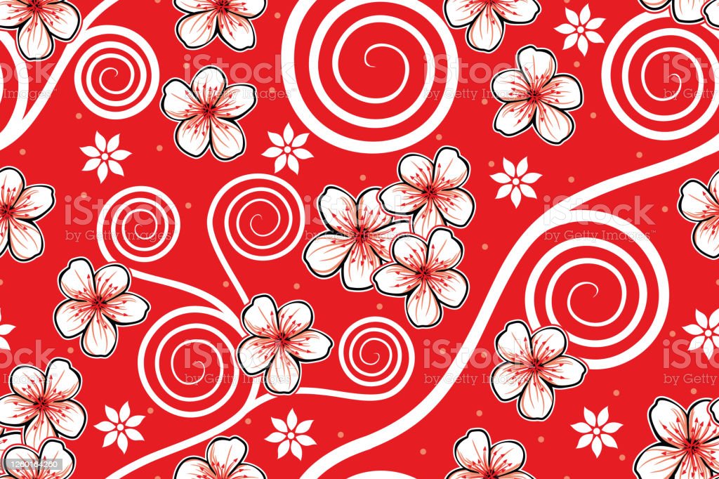 Detail Batik Flower Vector Nomer 27