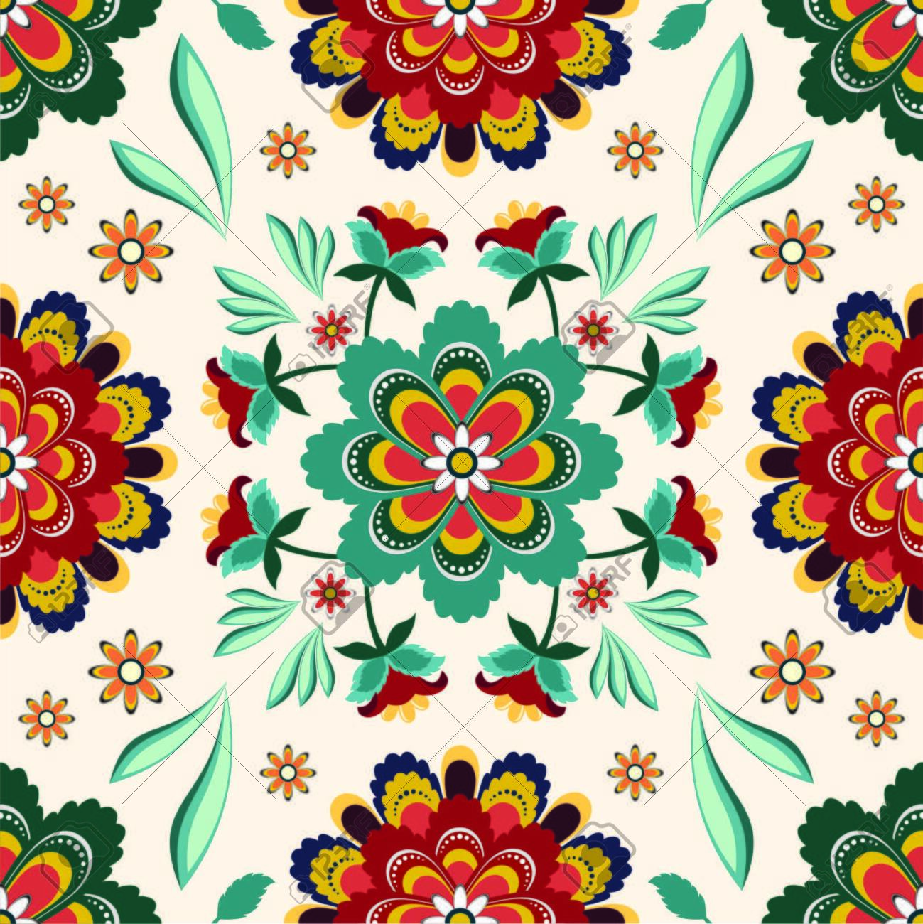 Detail Batik Flower Vector Nomer 30