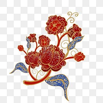 Detail Batik Flower Vector Nomer 31