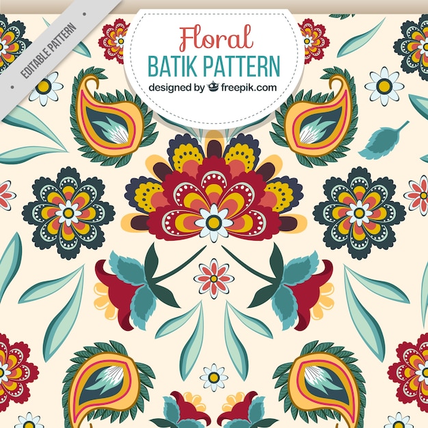 Detail Batik Flower Vector Nomer 41