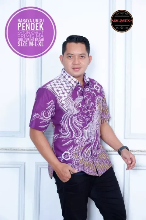 Detail Batik Lilac Pria Nomer 28