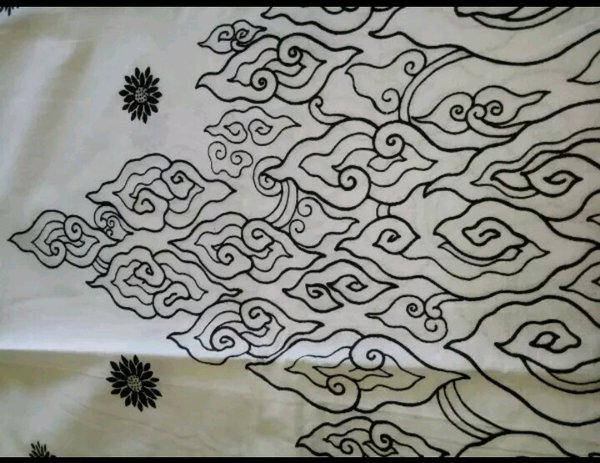 Detail Batik Mega Mendung Hitam Putih Nomer 2