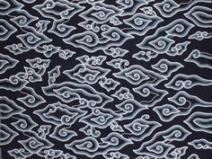 Detail Batik Mega Mendung Hitam Putih Nomer 5