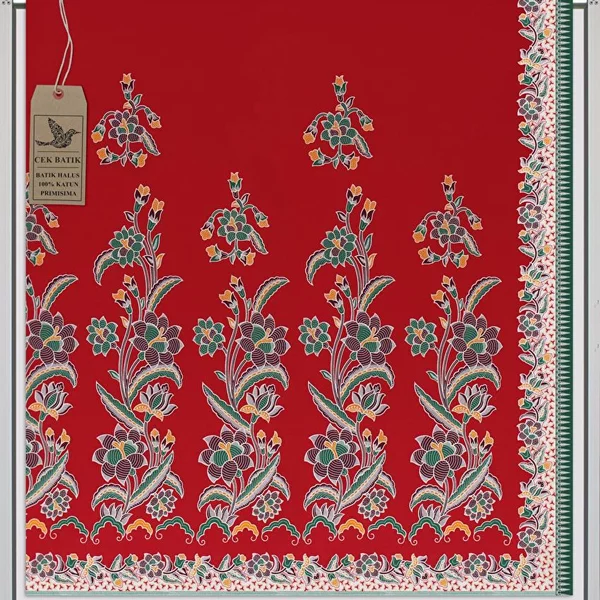 Detail Batik Motif Bunga Mawar Nomer 47