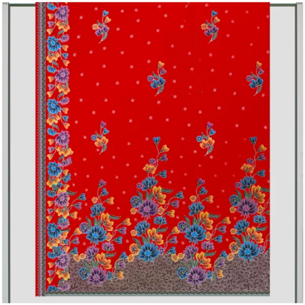 Detail Batik Motif Bunga Mawar Nomer 55