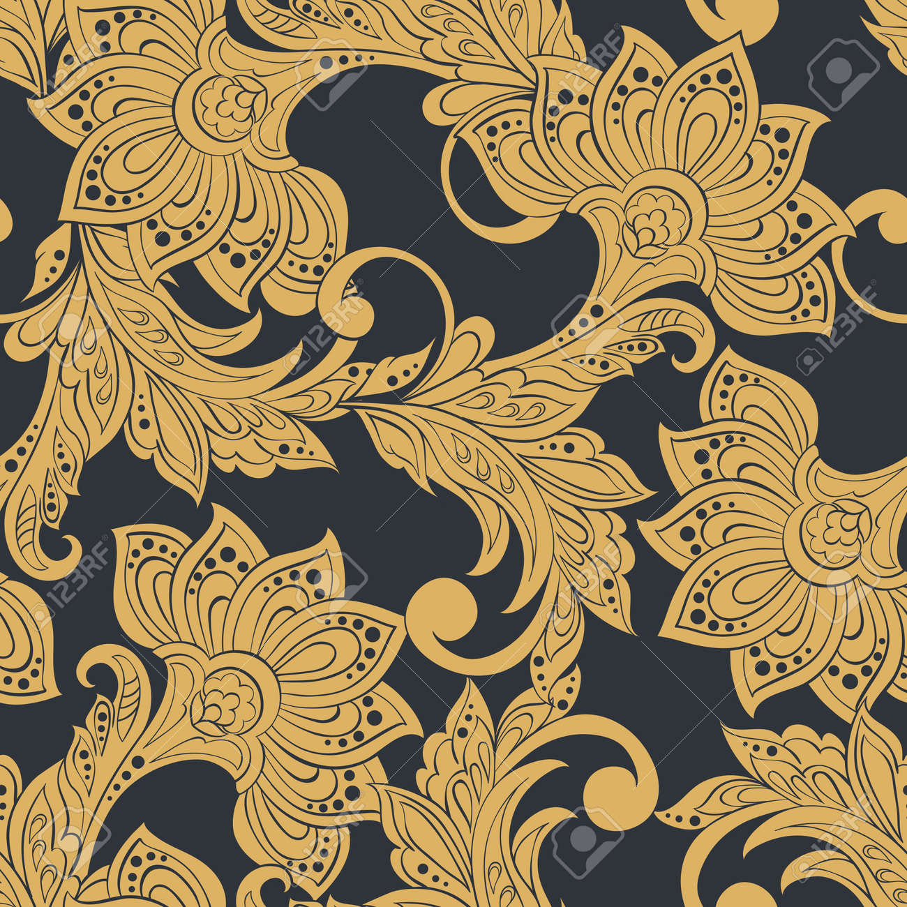 Detail Batik Pattern Background Nomer 34