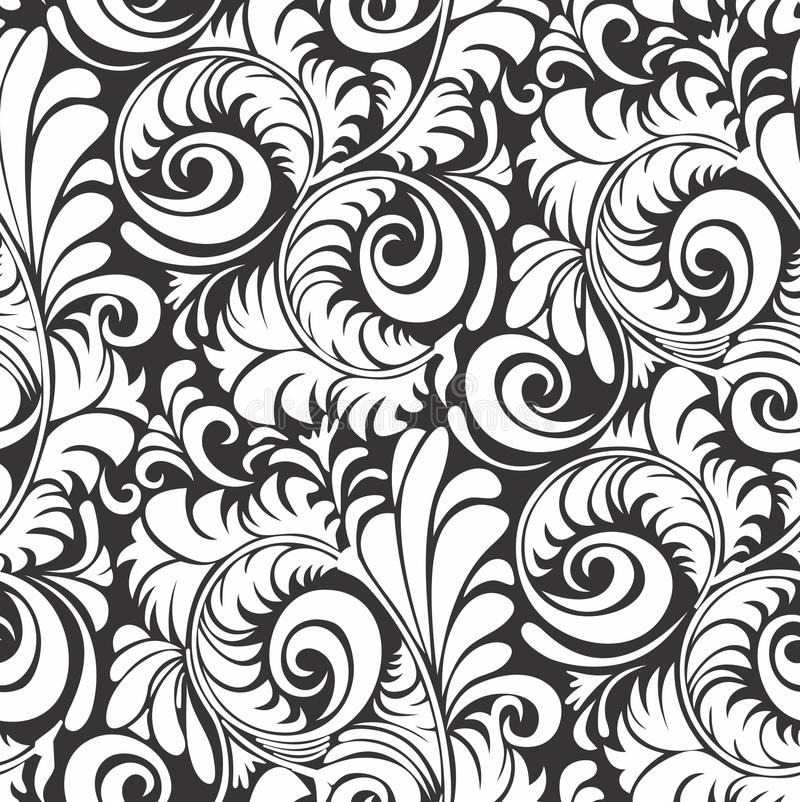 Batik Pattern Vector Black And White - KibrisPDR