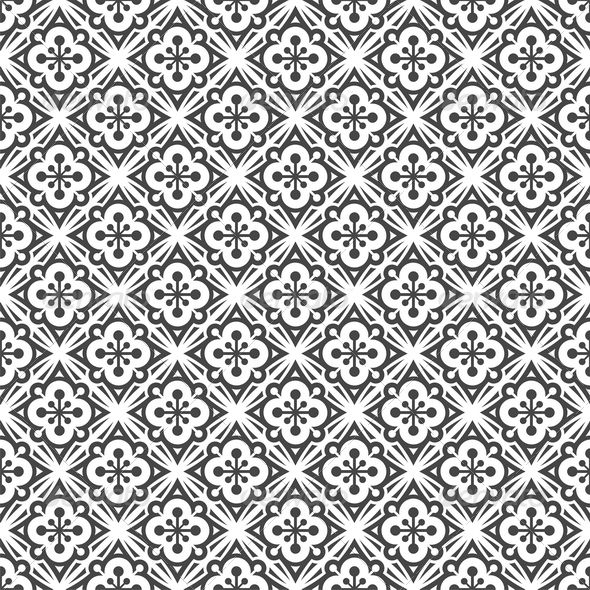 Detail Batik Pattern Vector Black And White Nomer 32