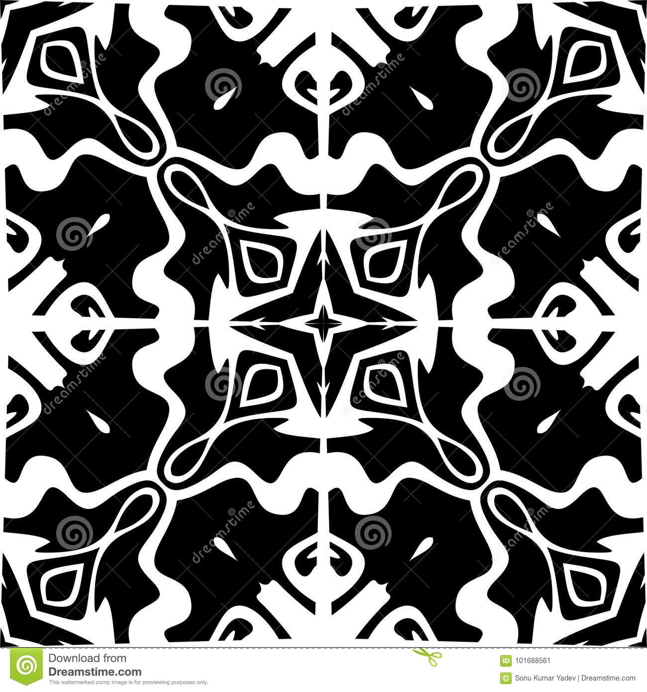 Detail Batik Pattern Vector Black And White Nomer 51