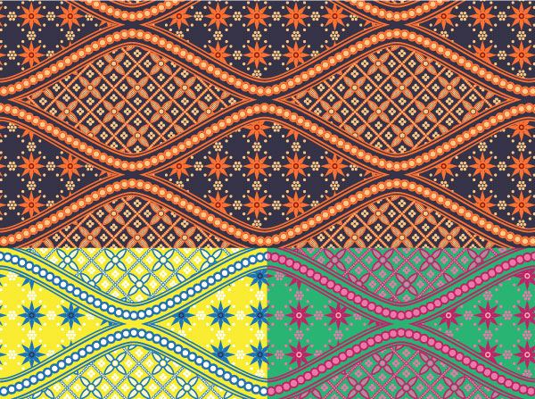 Detail Batik Pattern Vector Free Download Nomer 36