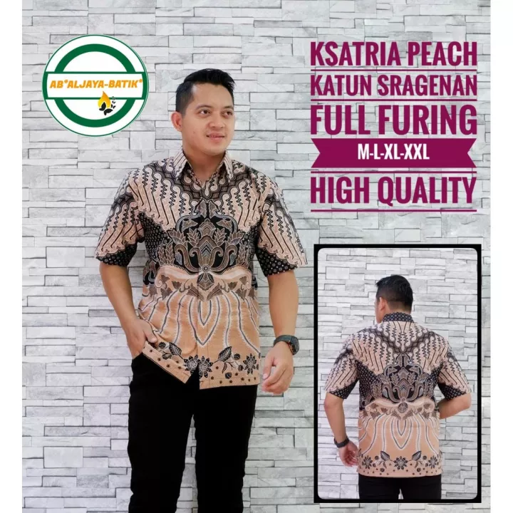 Detail Batik Peach Pria Nomer 12