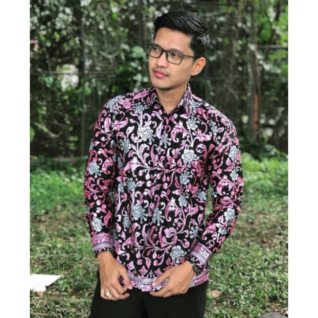 Detail Batik Pria Warna Pink Kombinasi Nomer 5