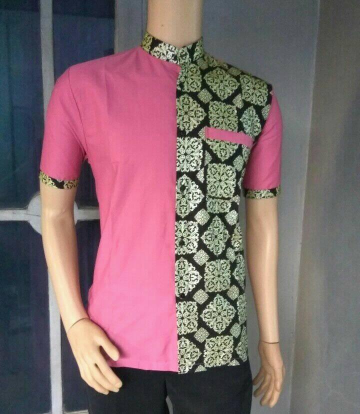 Detail Batik Pria Warna Pink Kombinasi Nomer 48