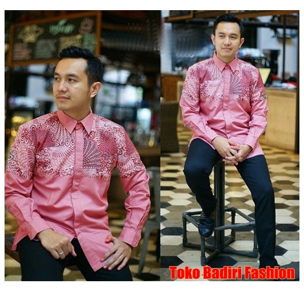 Detail Batik Pria Warna Pink Kombinasi Nomer 52