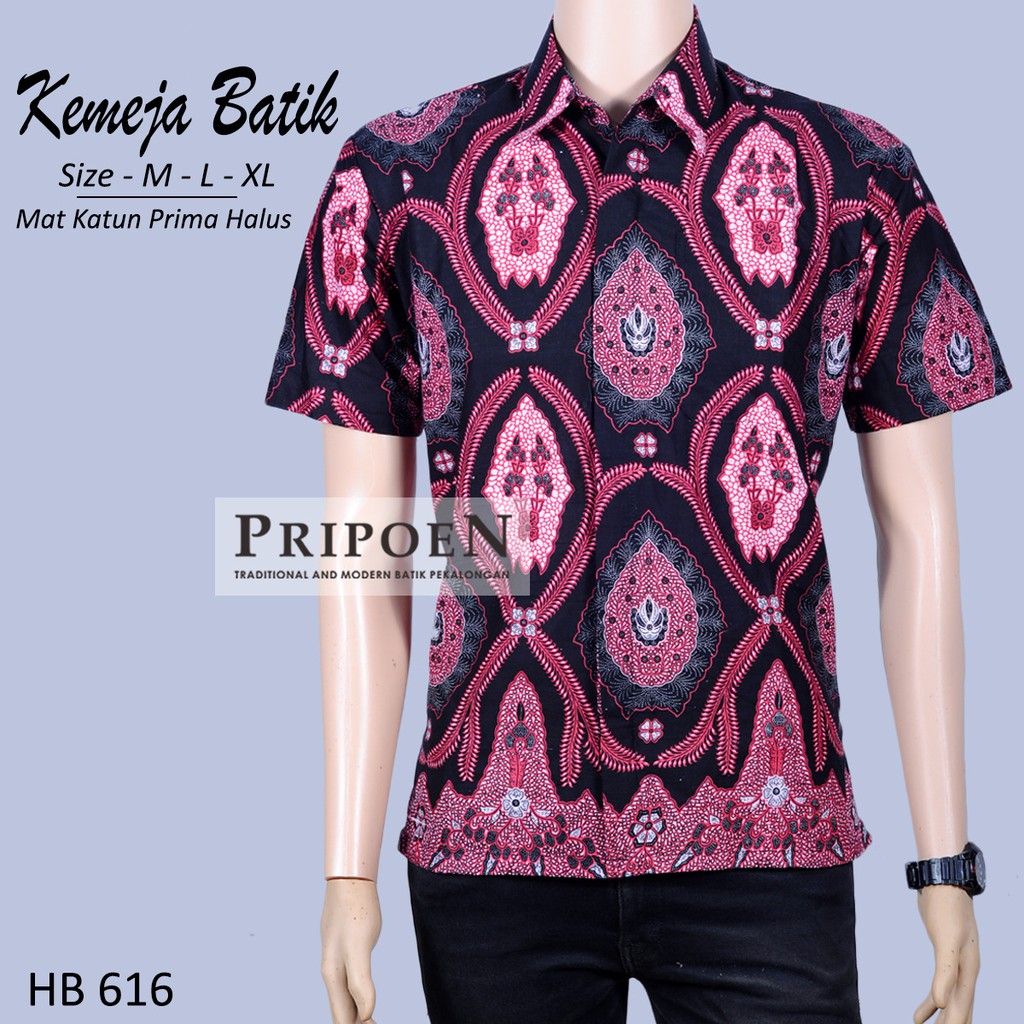 Detail Batik Pria Warna Pink Kombinasi Nomer 9