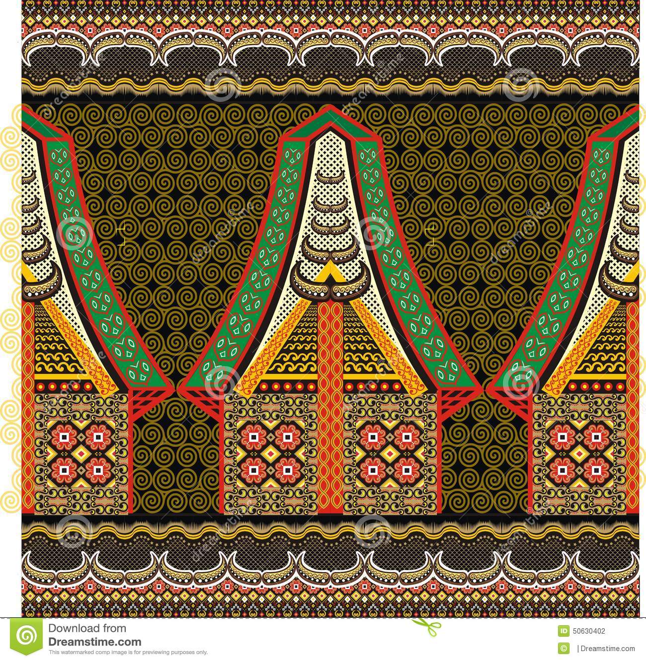 Detail Batik Toraja Vector Nomer 8
