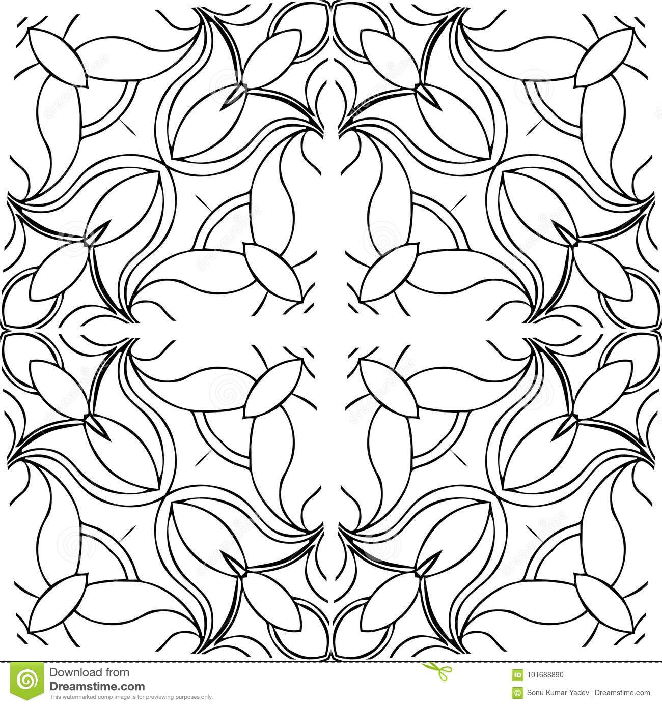 Detail Batik Vector Black And White Nomer 43