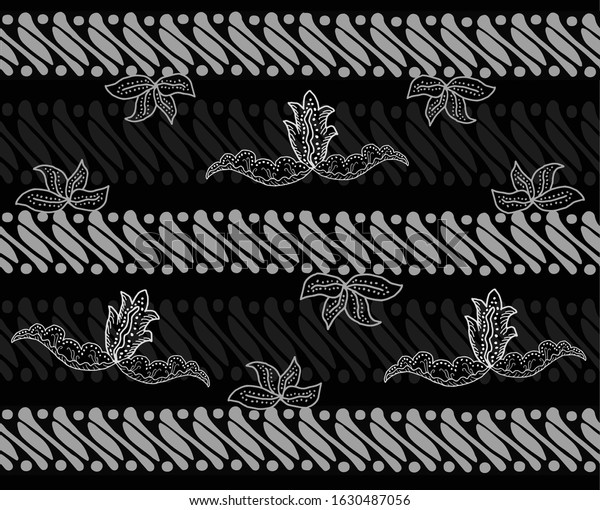 Detail Batik Vector Black And White Nomer 44