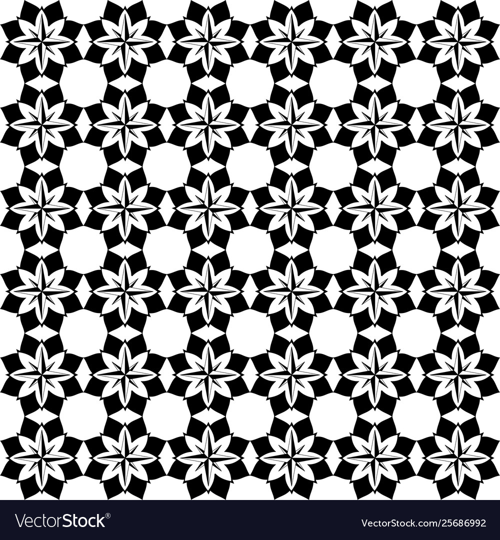 Detail Batik Vector Black And White Nomer 50