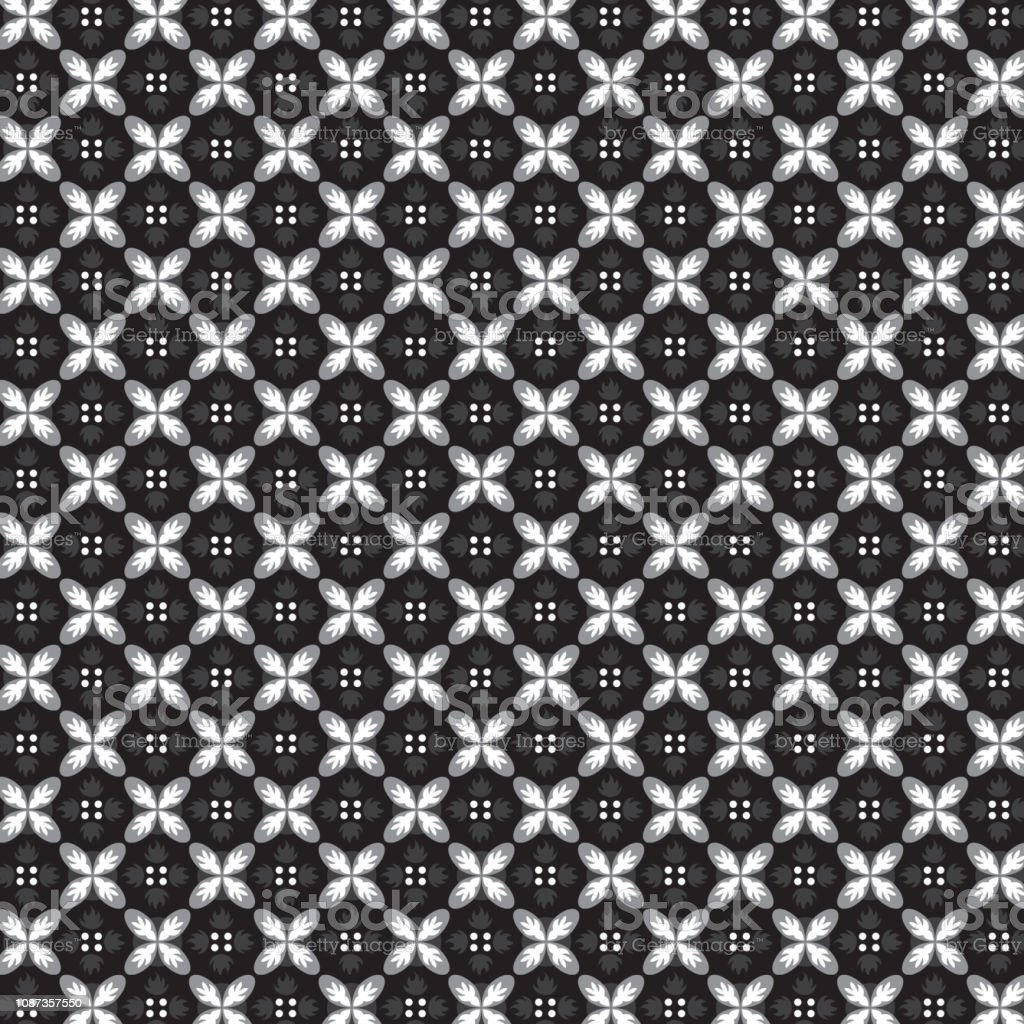 Detail Batik Vector Black And White Nomer 57