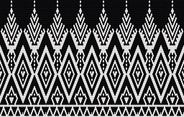 Detail Batik Vector Black White Nomer 37