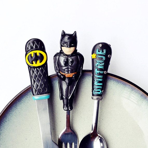 Detail Batman Fork And Spoon Set Nomer 5