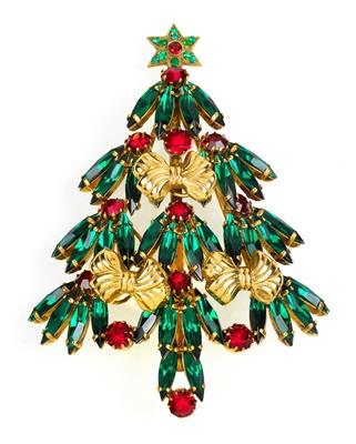 Detail Brosche Weihnachtsbaum Swarovski Nomer 2