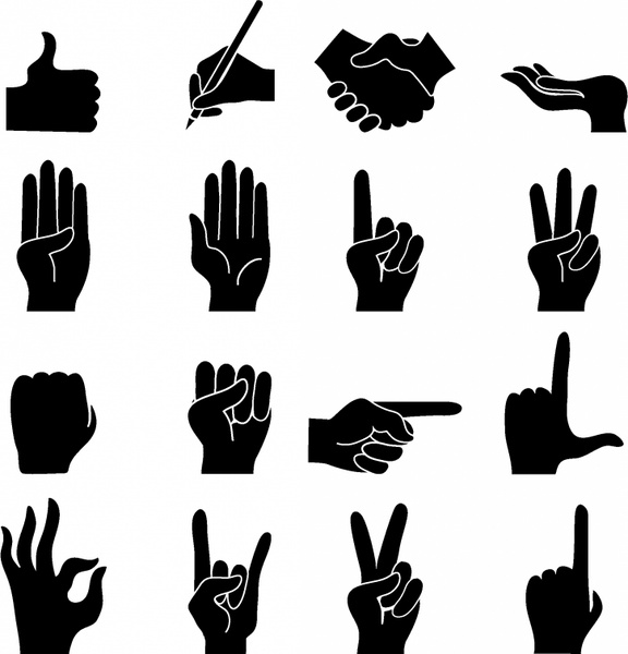 Detail Hand Silhouette Vector Free Nomer 6