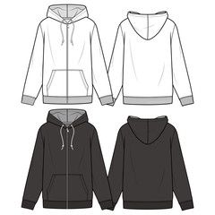 Detail Hoodie Schwarz Vorlage Nomer 21