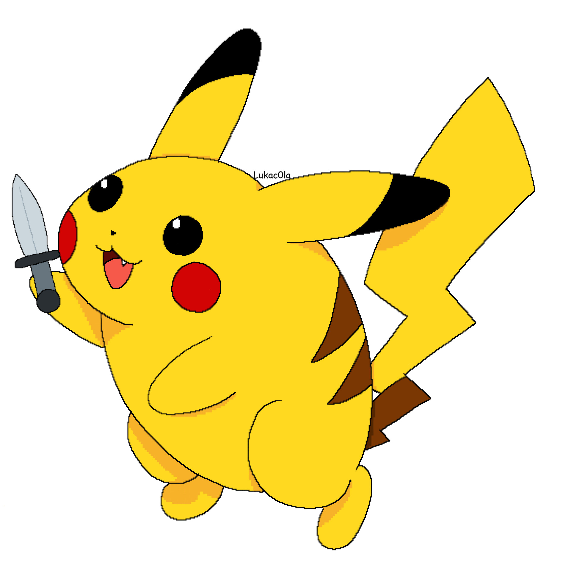 Detail Pixel Art Pikachu Nomer 12